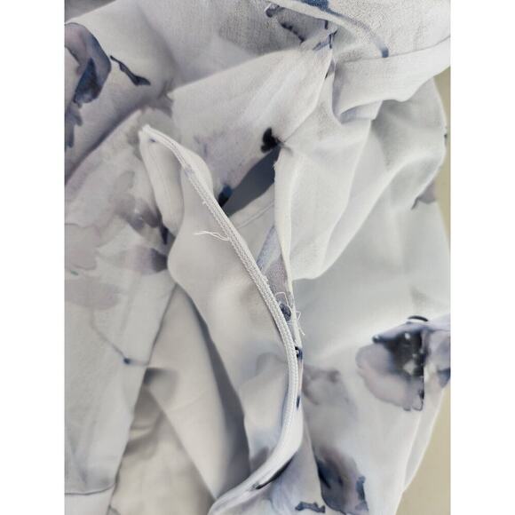 NWD Club Monaco Pleated Maxi Shirt Dress Size 10 Blue Floral Sold Out 9F404 - Picture 13 of 16